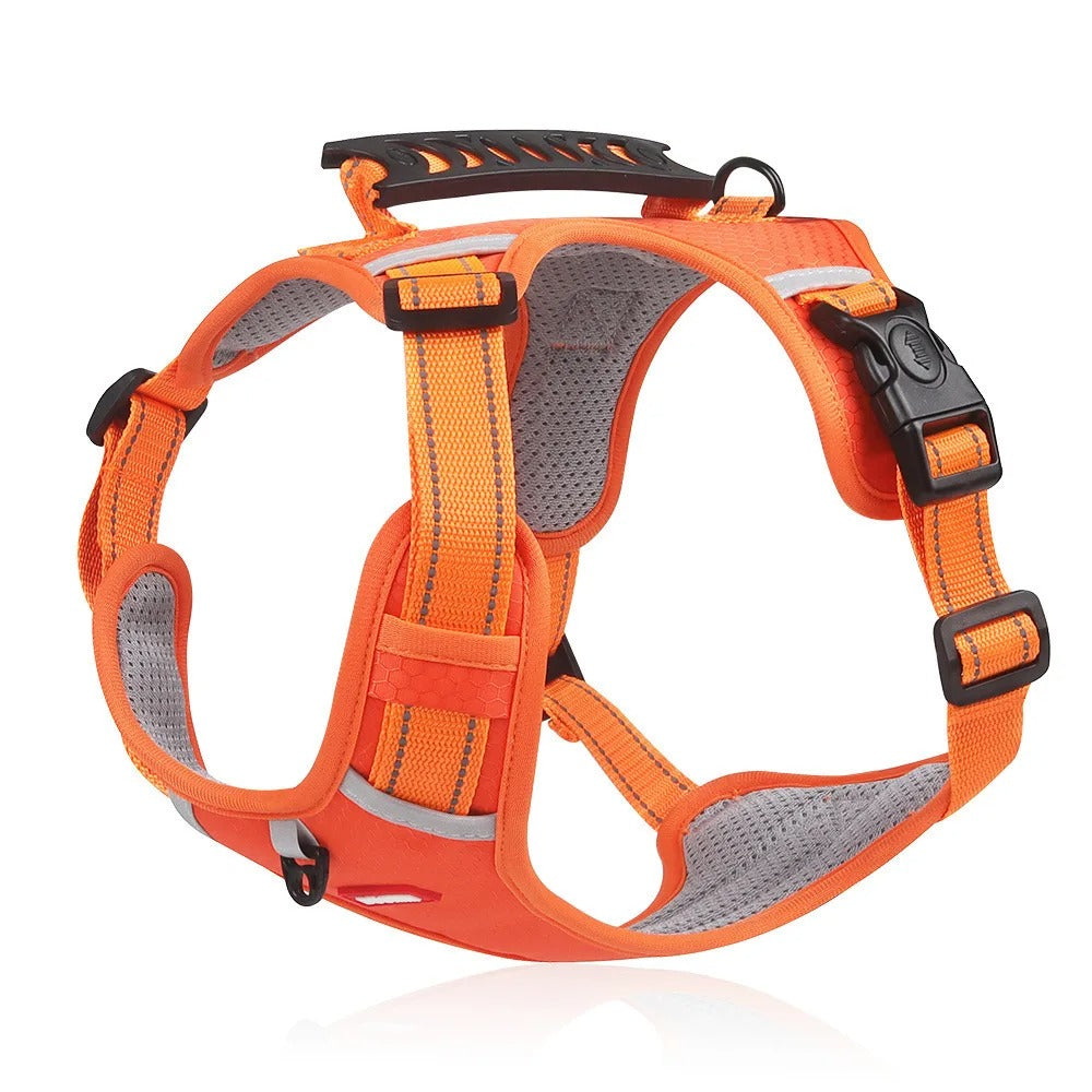 Pet Dog Harness Reflective Adjustable Breathable Vest Chest