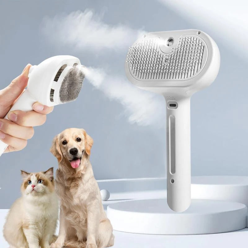 Dog Comb Steam Massage Brush Safe Round Head