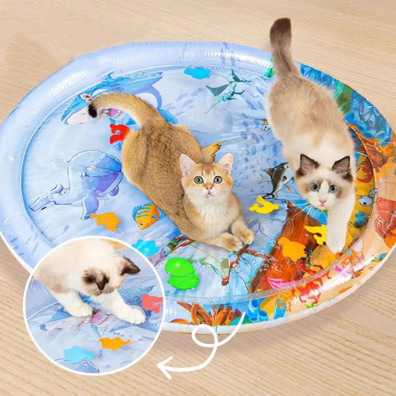 Water Sensory Play Mat Thickened Inflatable Cat Dog