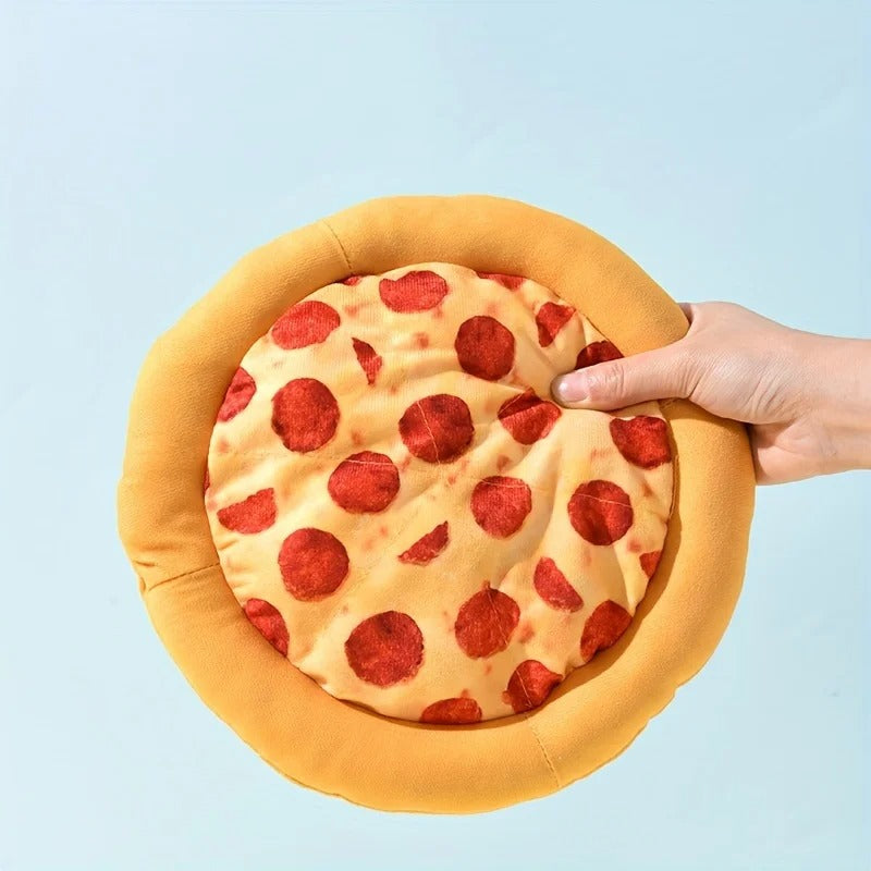 Squeaky Plush Pizza Shrimp Dog Toy Durable Chew