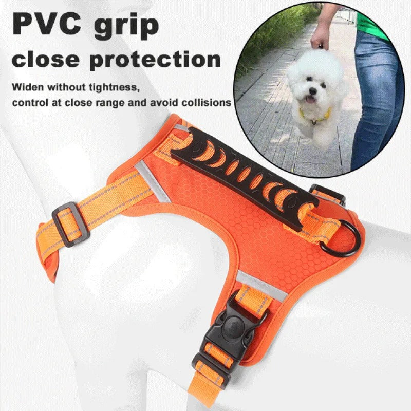 Pet Dog Harness Reflective Adjustable Breathable Vest Chest