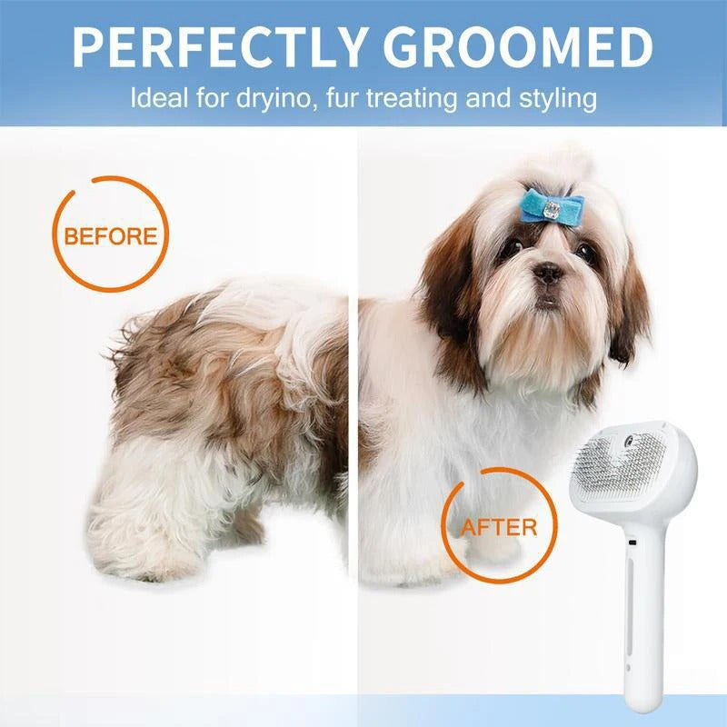 Dog Comb Steam Massage Brush Safe Round Head