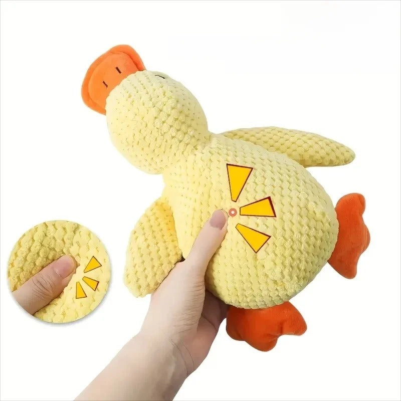 Dog Toy Plush Sleeping Duck Sound Interactive Bite