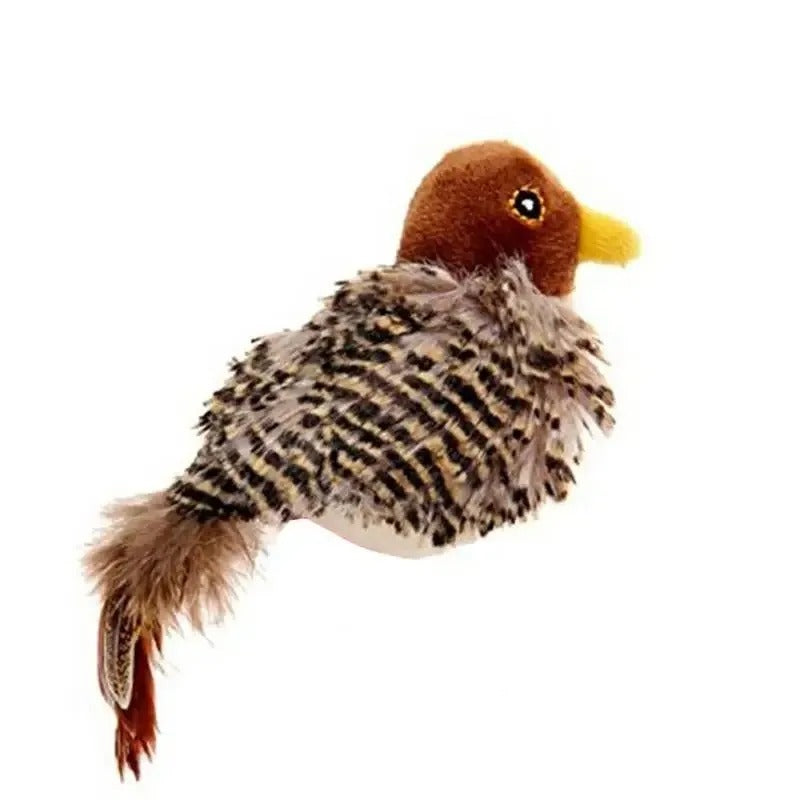 Bird Simulation Sound Plush Toy Cat Sparrow Shaped