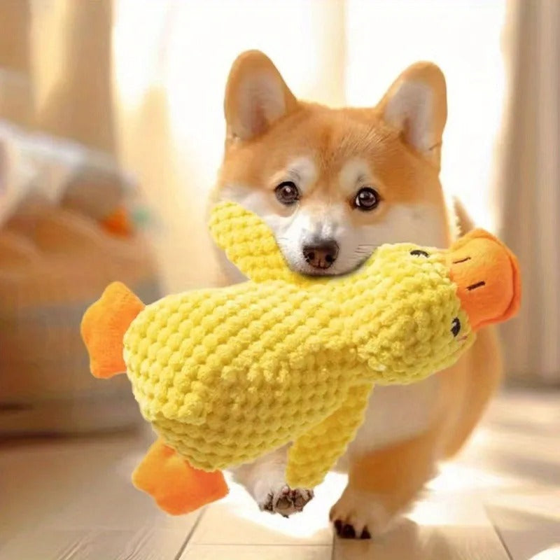 Dog Toy Plush Sleeping Duck Sound Interactive Bite