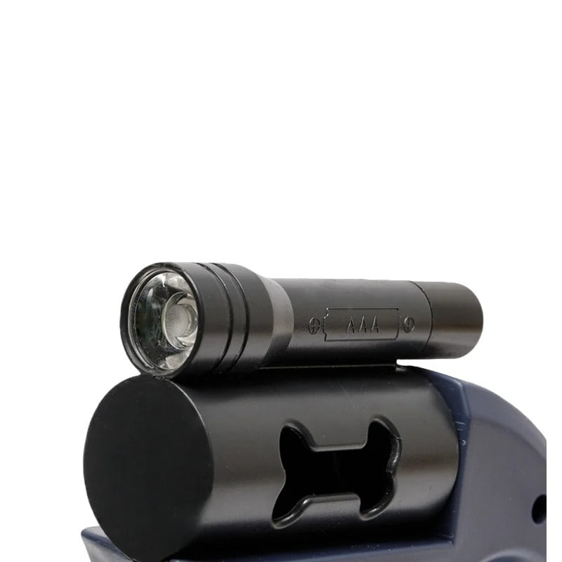 Dual Head Retractable Dog Leash Equipped Light Poop