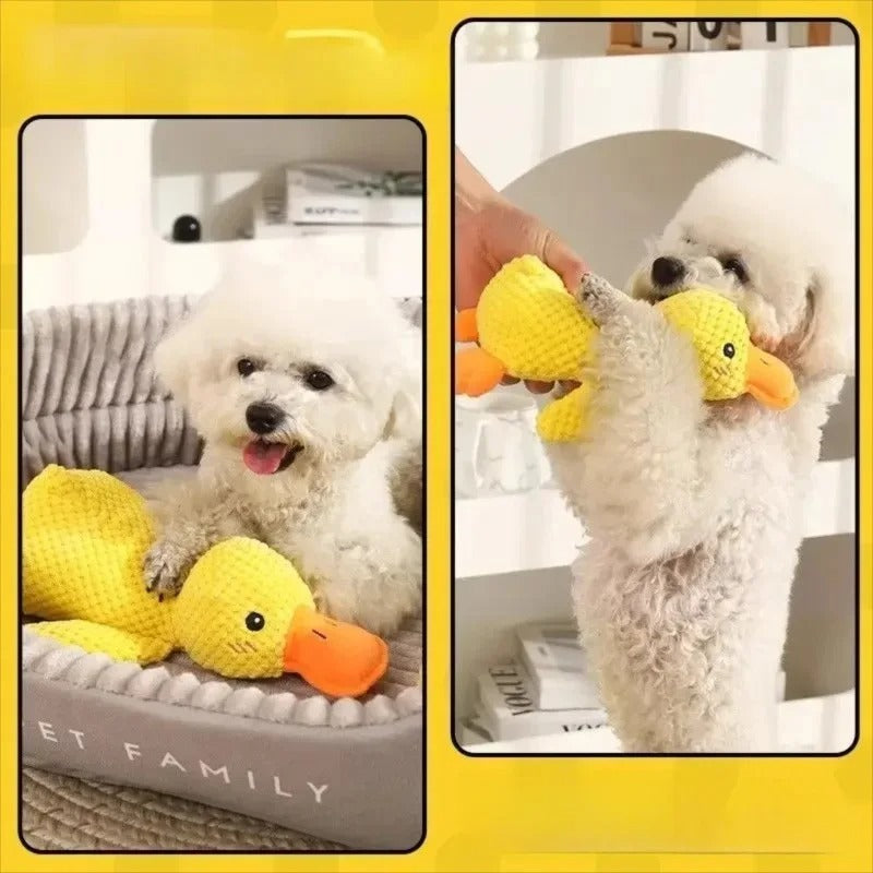 Dog Toy Plush Sleeping Duck Sound Interactive Bite