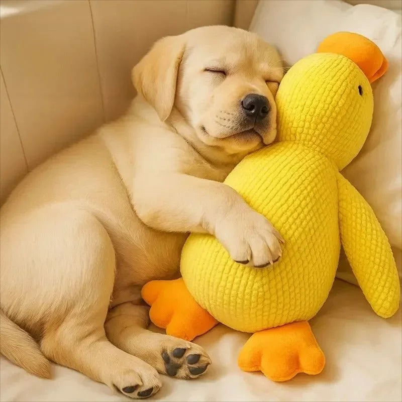 Dog Toy Plush Sleeping Duck Sound Interactive Bite