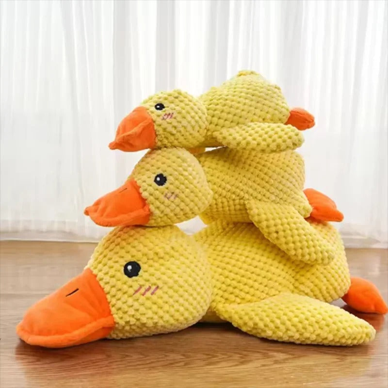 Dog Toy Plush Sleeping Duck Sound Interactive Bite