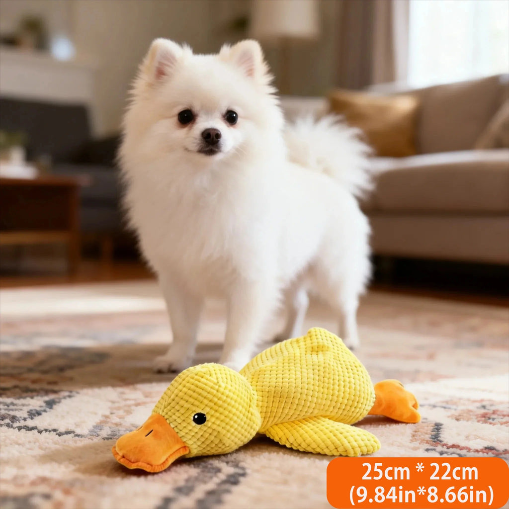 Dog Toy Plush Sleeping Duck Sound Interactive Bite